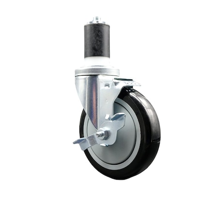 Service Caster Assure Parts 190STCASTB Replacement Caster with Brake ASS-SCC-EX20S514-PPUB-BLK-TLB-112